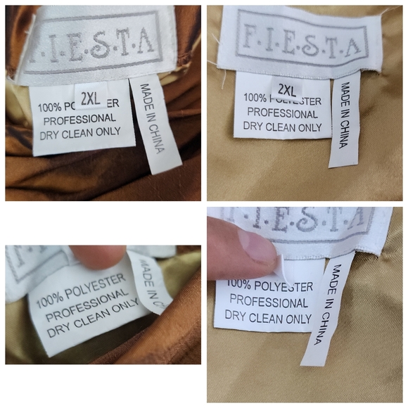 FIESTA 3pc Top Skirt Shawl Sari Style Formal Wedding Evening Set. Brown. Size:2X - Picture 9 of 16